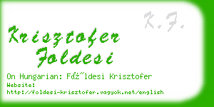 krisztofer foldesi business card